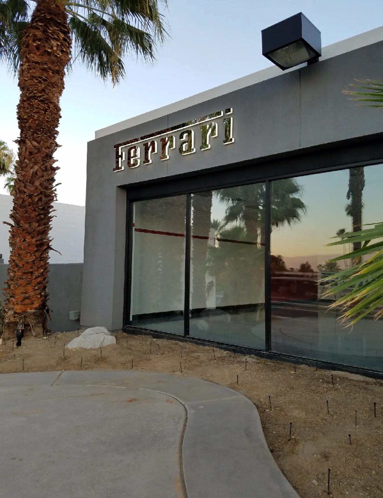 Exterior building letters after installation
